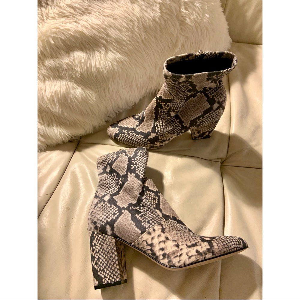 Steve Madden Snakeskin Print Booties